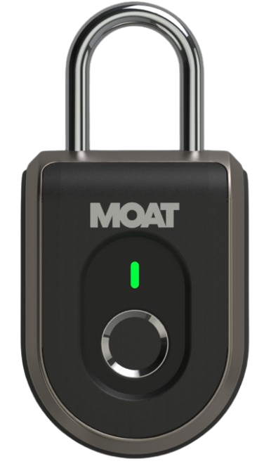 MOAT Locker smart padlock with fingerprint sensor